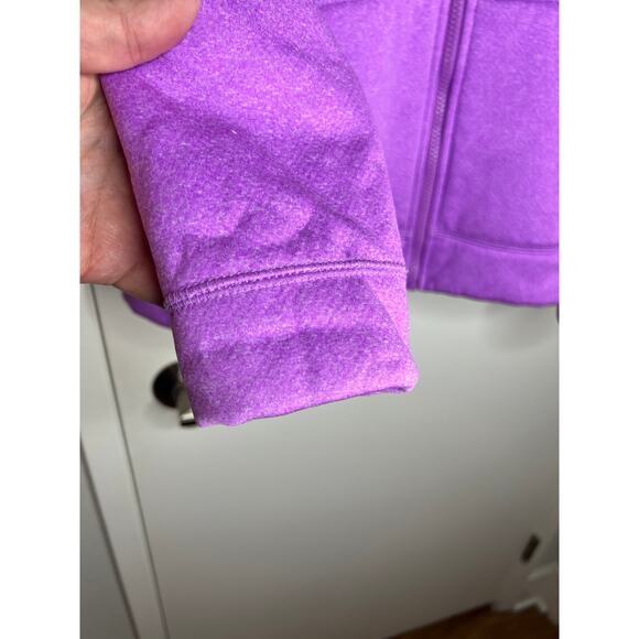Lands' End Girls Sherpa Fleece Lined Jacket Purple ~ Size XL (14/16) - Picture 3 of 5